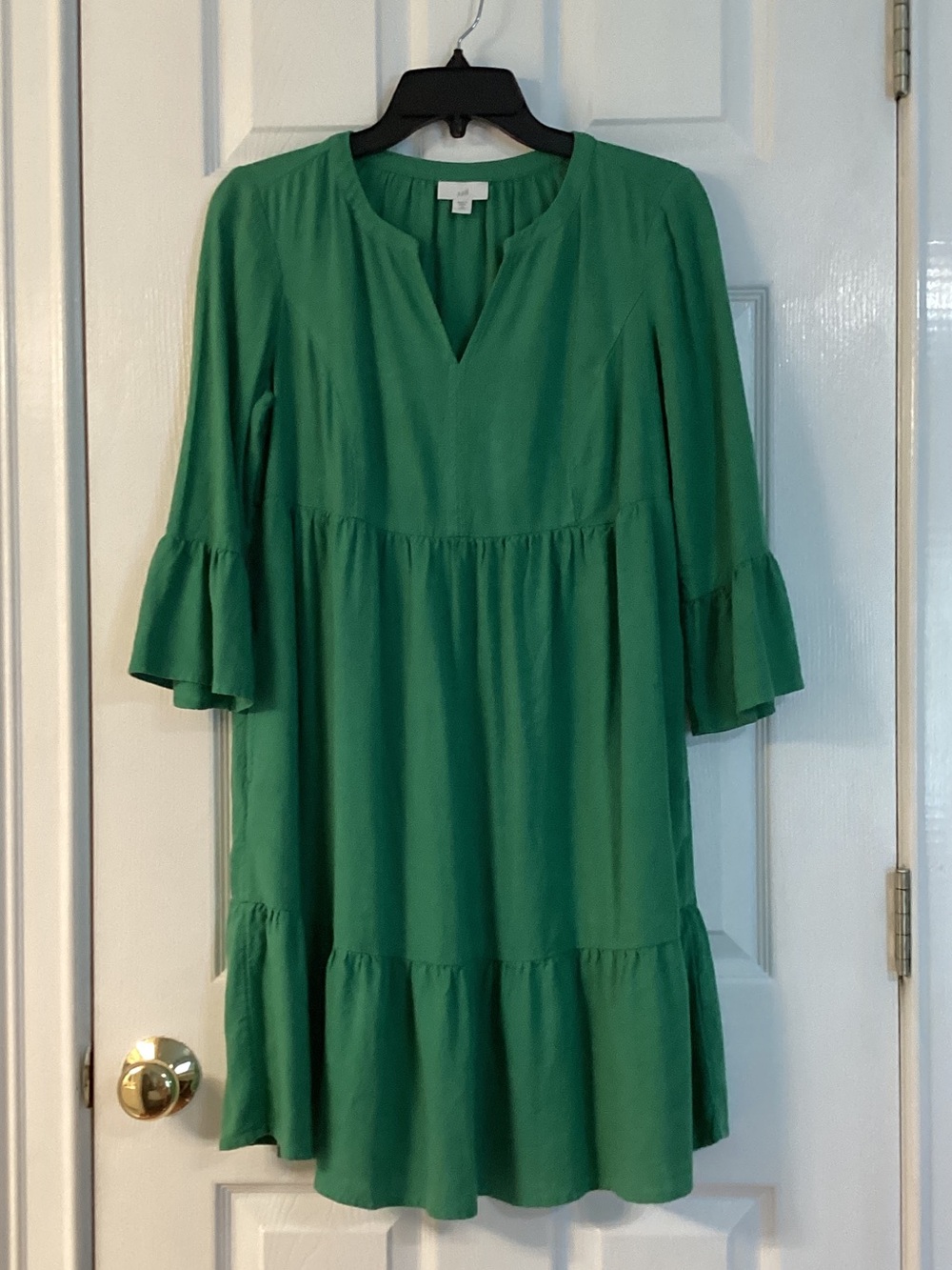 JJill emerald green linen dress, great condition XS